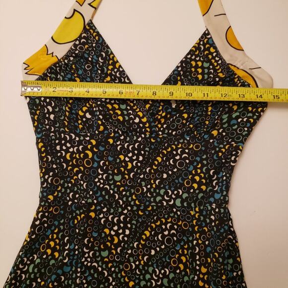 ISSA London Silk Jersey Multi-color Halter Dress  US Size 6 Bombshell Tie-Neck - Picture 9 of 13